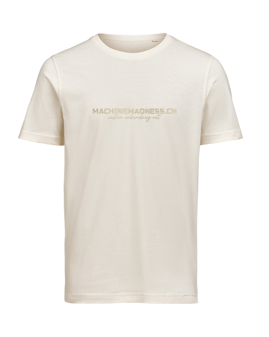 Machinemadness Logo T-Shirt Creme – bestickt von MachineMadness