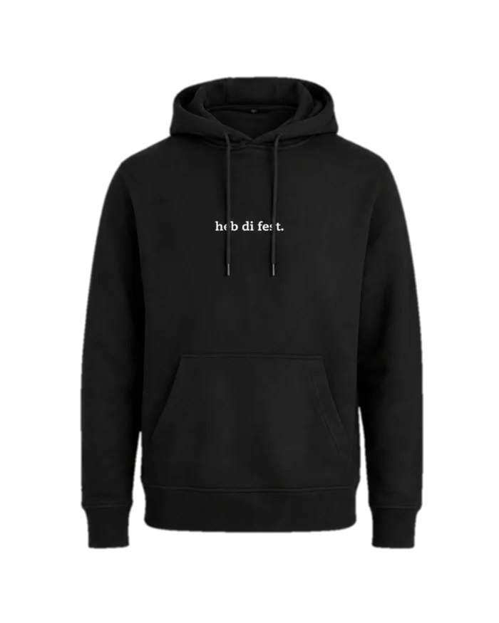 "Heb di fest" – Hoodie – bestickt von MachineMadness