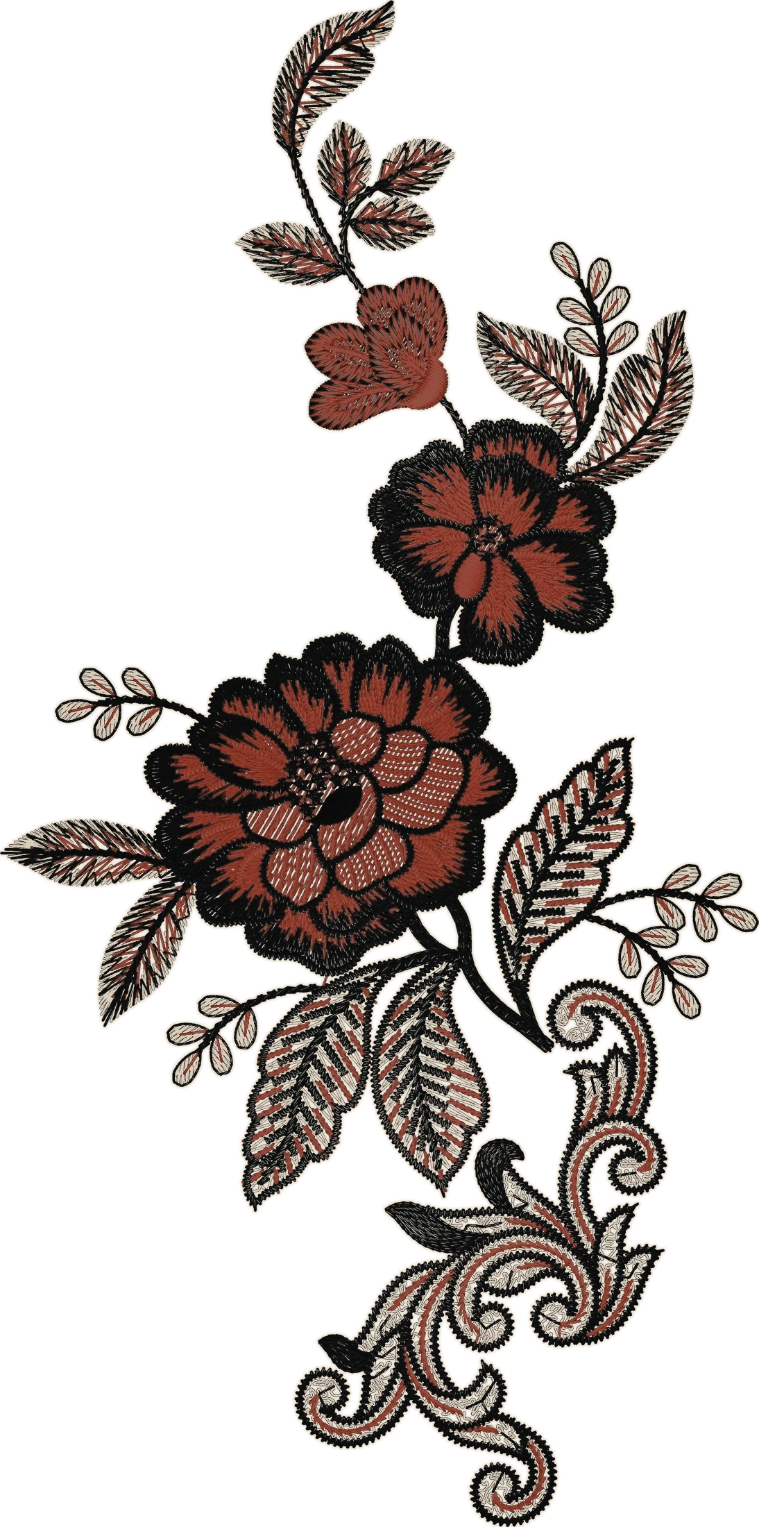 Hand-gesticktes Hoodie Motiv