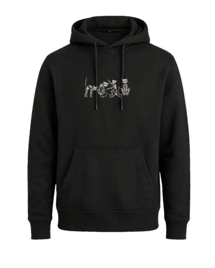 Skeleton Cats – bestickt von MachineMadness