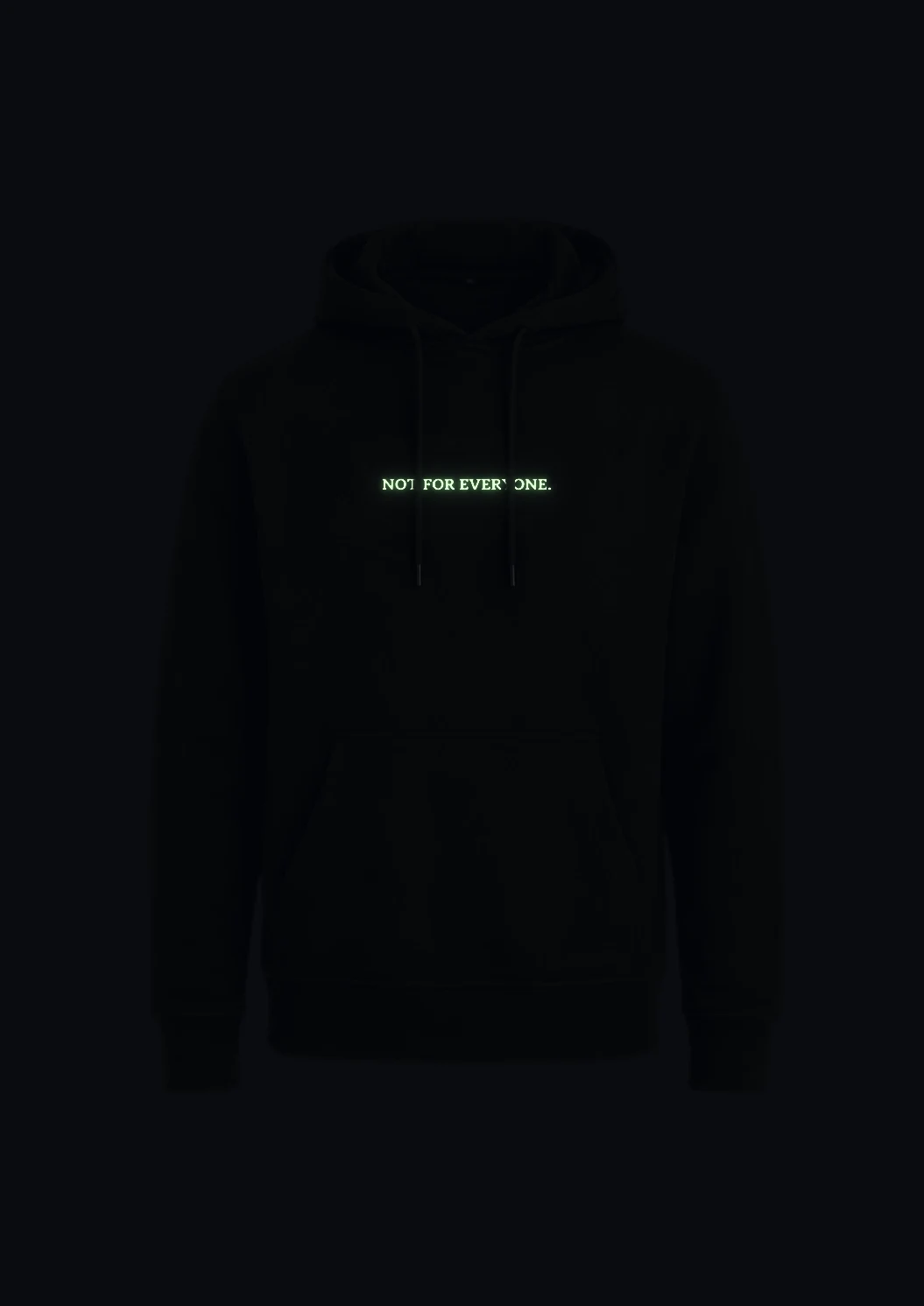 Not for everyone – Hoodie – Leuchtfaden leuchtet im Dunkeln